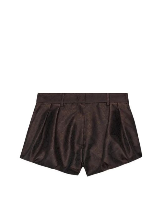 MSGM Black Belt-Loops Shorts