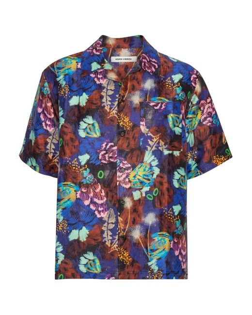 Henrik Vibskov Blue Artist Printed Shirt for men