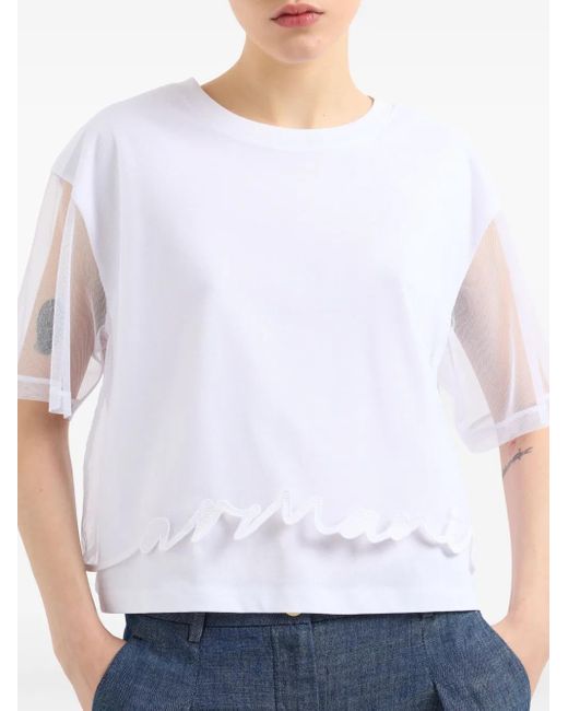ARMANI EXCHANGE White Layered T-Shirt