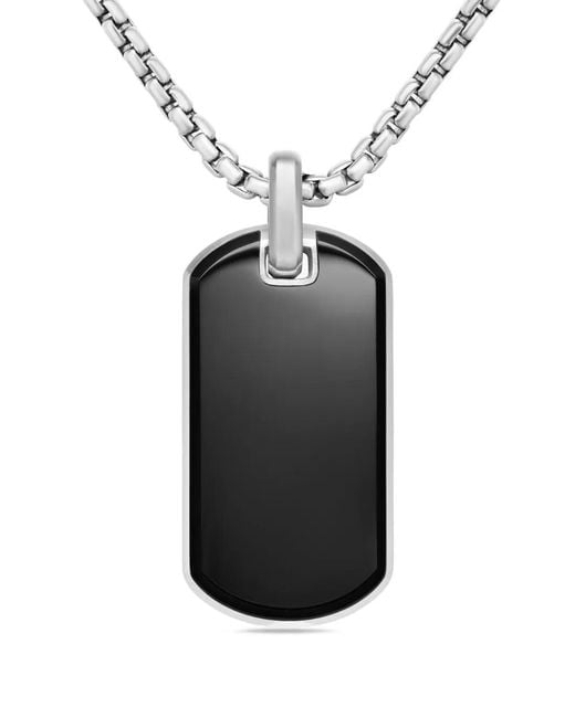 David Yurman Black Chevron Tag for men