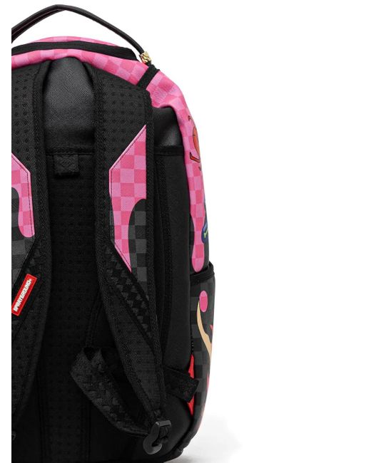Sprayground Pink Graphic-Print Backpack