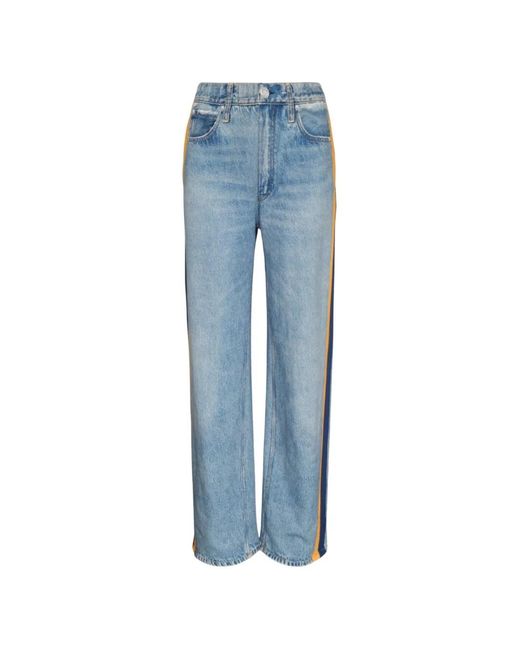 Rag & Bone Blue Rb Miramar Denim-Print Track Pants