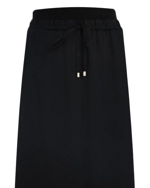 Lorena Antoniazzi Black Elastic-Waistband Skirt