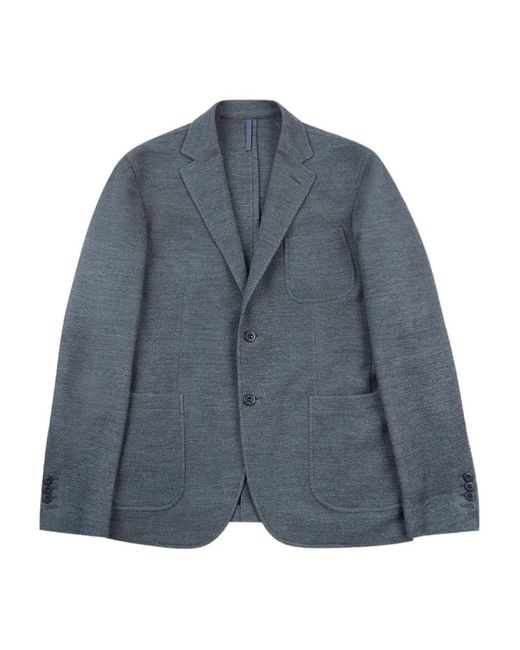 Montedoro Blue Hopsack Two-Button Blazer for men