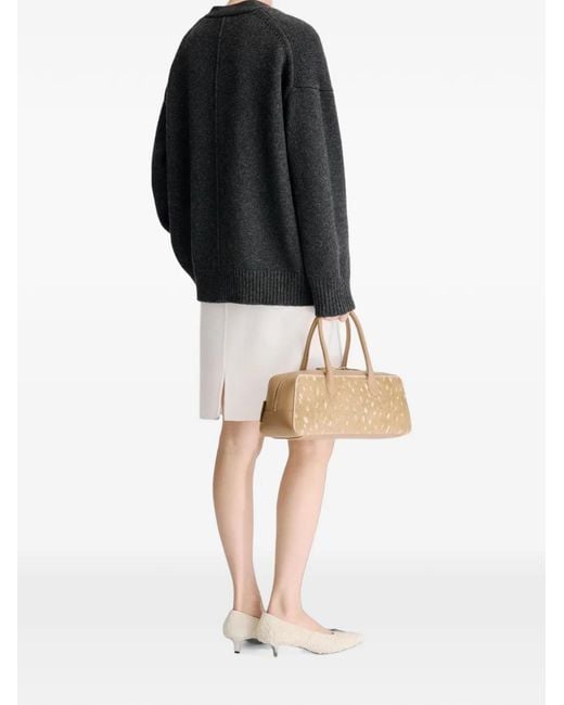 Loulou de Saison Black Duca Oversized V-Neck Cardigan