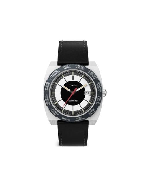 Montre World Time Reissue 39 Mm Timex pour homme en coloris Black