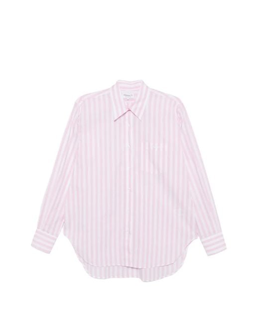 Hunza G Blouse Met Geborduurde Zak in het Pink