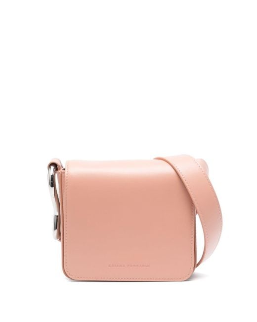 Chiara Ferragni Pink Logo-debossed Shoulder Bag