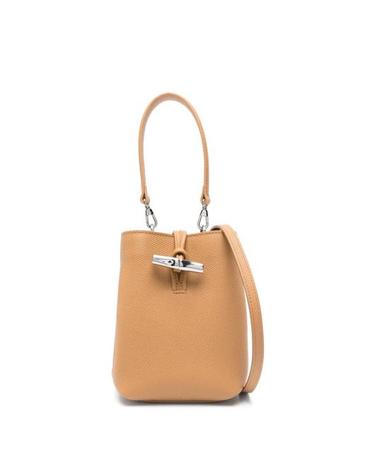 Longchamp Natural Le Roseau Xs Bucket Bag