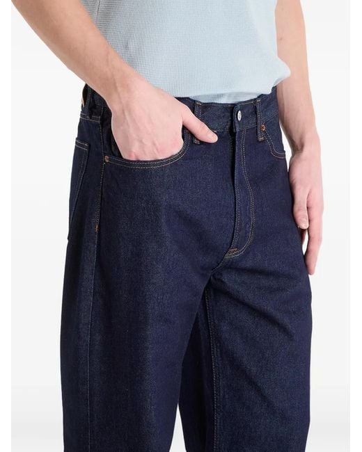 Calvin Klein Blue Logo-Patch Jeans for men