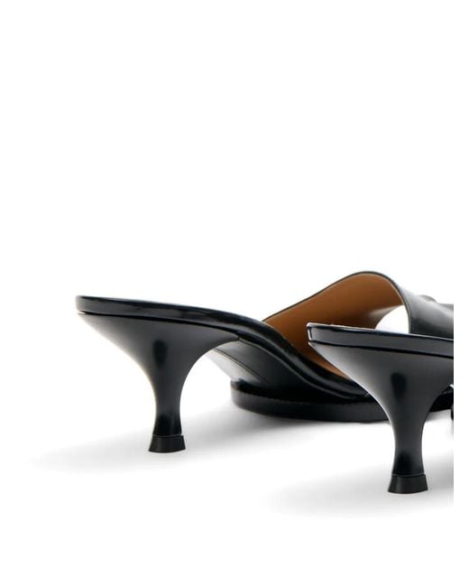 Maison Margiela White Tabi Brushed-Leather Mules