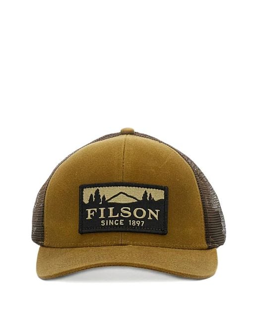 Filson Brown Logo-Patch Cap for men