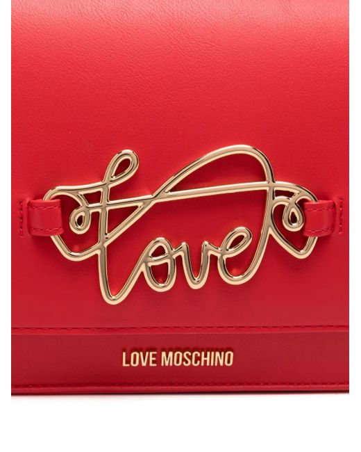 Love Moschino アップリケ ショルダーバッグ Red