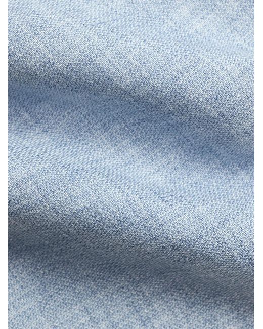 Ralph Lauren Blue Délavé Linen-Blend Tie for men