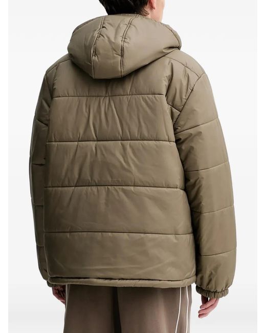 Vans Brown Hooded Quilted Jacket for men