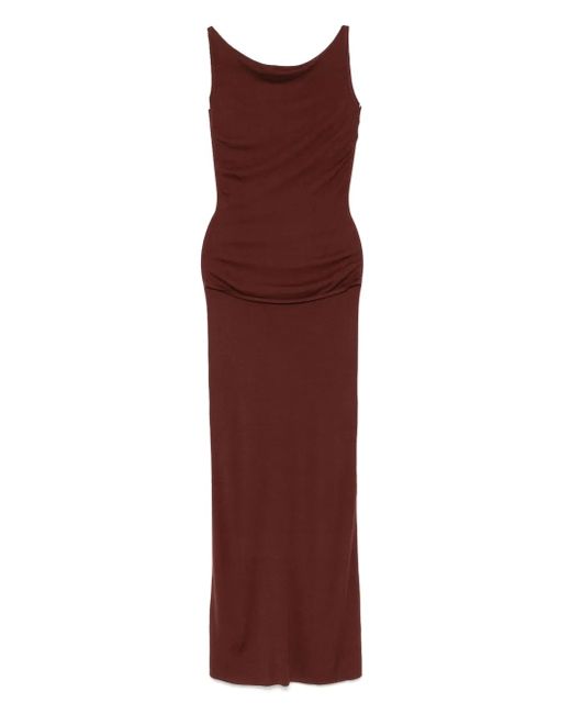 AYA MUSE Purple Knitted Maxi Dress
