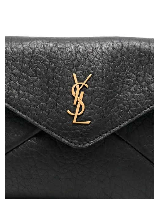 Saint Laurent Black Cassandre Clutch