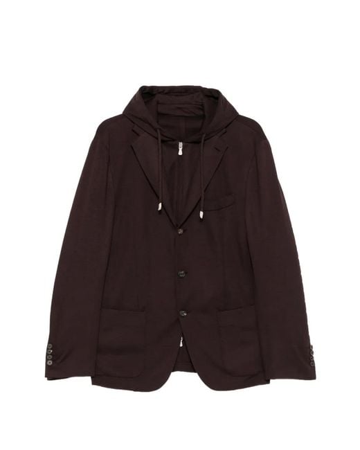 Chaqueta Con Capucha Eleventy de hombre de color Purple