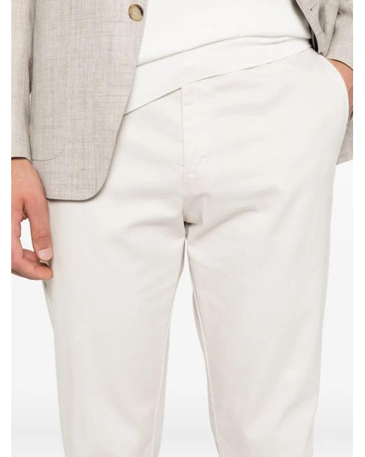 Eleventy White Drawstring Trousers for men