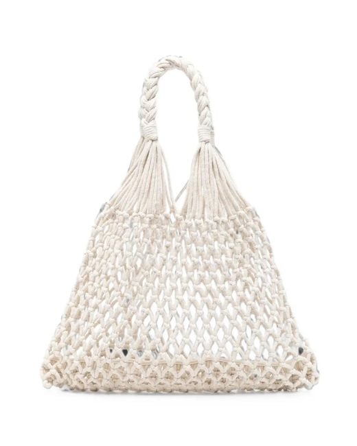 Frankie Shop White Naia Net Tote Bag