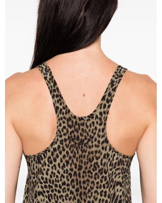 Zadig & Voltaire Brown Oberteil mit Leoparden-Print