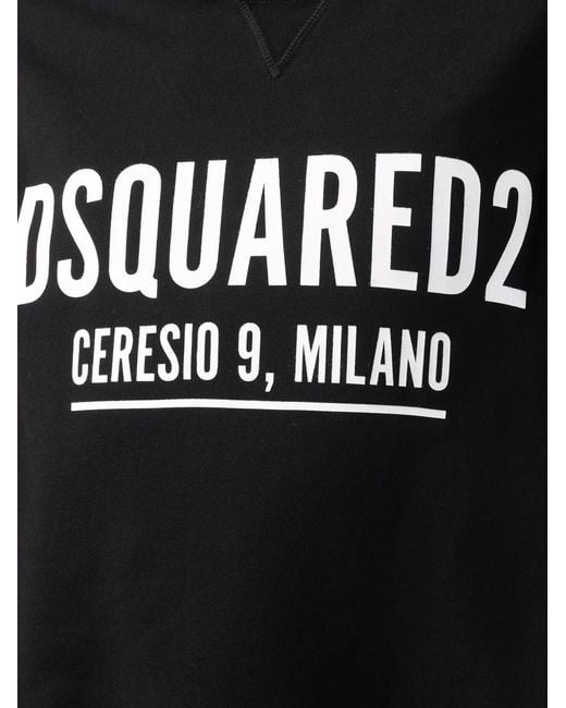 DSquared² Sweater Met Logoprint in het Black voor heren