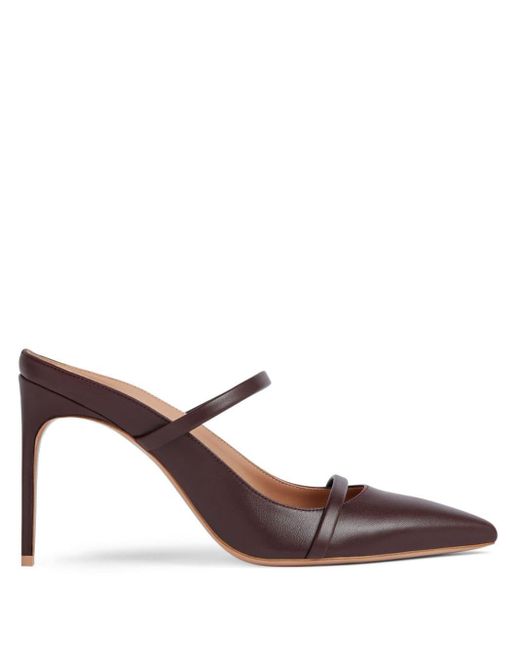 Malone Souliers Brown Aurora 90mm Leather Mules