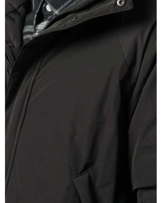 Aspesi Black Zip-Up Hooded Jacket for men