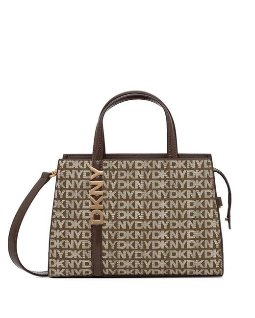 DKNY Metallic Logo-Pattern Satchel