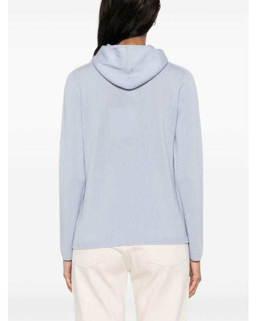Max Mara Blue Paprica Knitted Hoodie