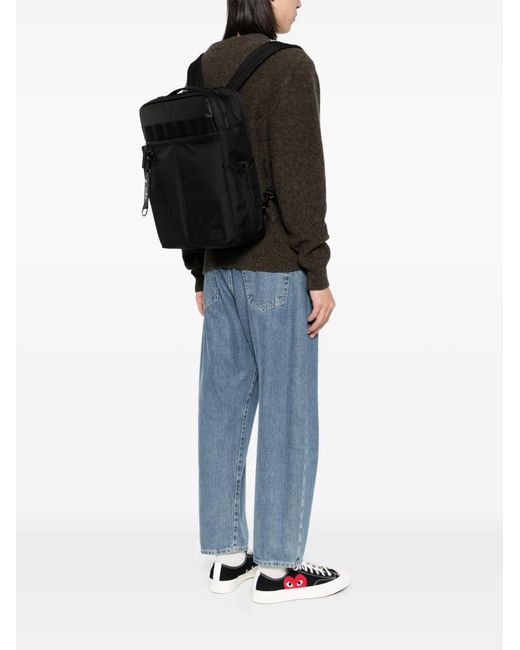 Agnes B. Black Logo-Patch Backpack for men