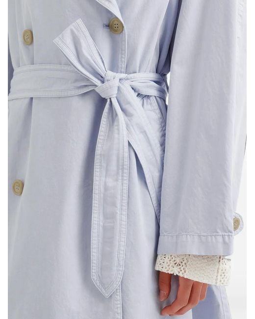 Low Classic Gray Manteau Croisé À Taille Ceinturée
