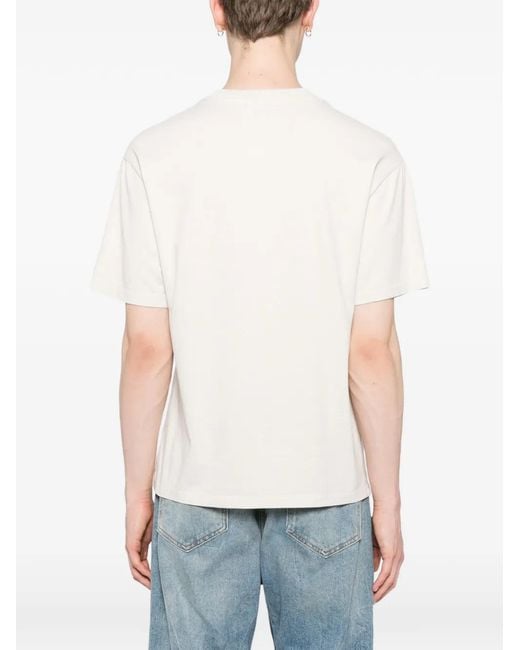 Melt White Cotton Printed T-Shirt for men