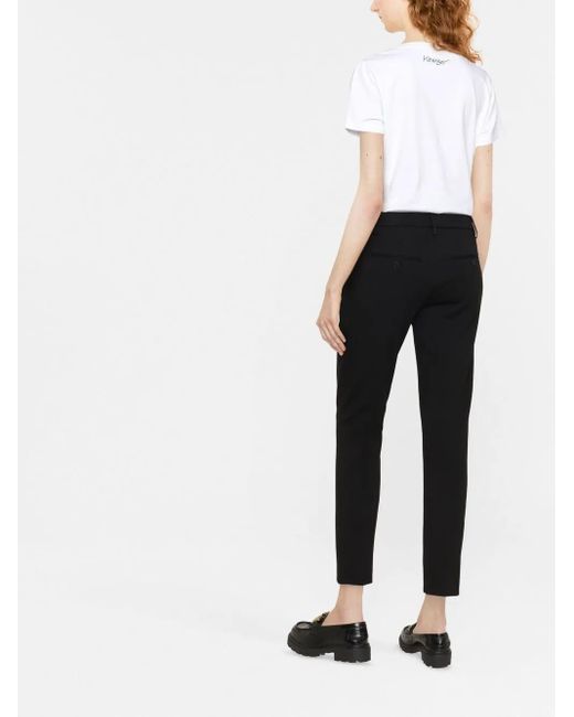 Dondup Black Mid-Rise Skinny Cut Trousers