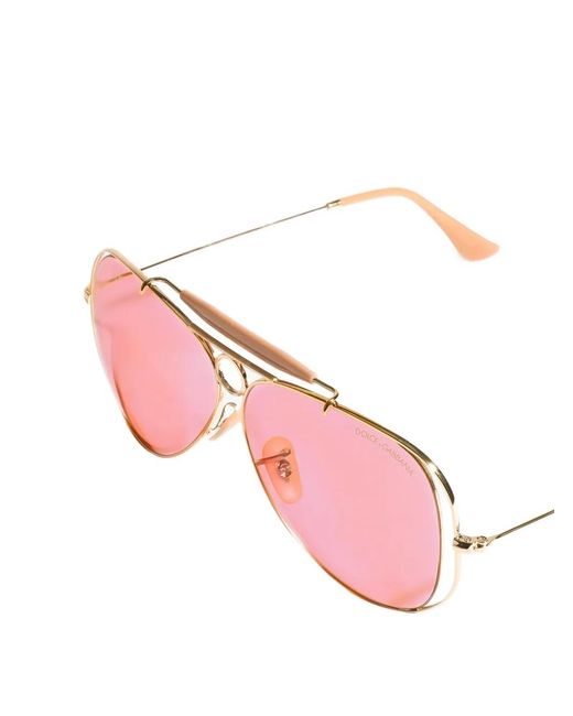 Dolce & Gabbana Pink X Ray Ban Aviator-Frame Sunglasses