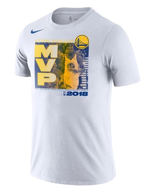 Nike White Nba Gsw Kevin Durant 2018 Mvp Finals T-Shirt for men
