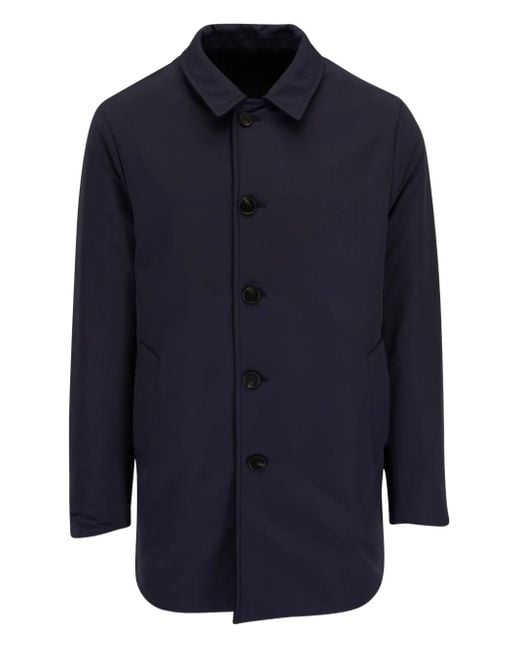 メンズ Maurizio Baldassari Single-breasted Collared Coat Blue