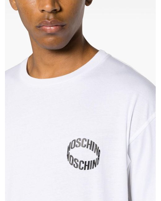 Moschino T-Shirt mit Logo-Prägung in White für Herren