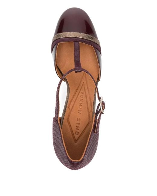 Chie Mihara Brown Pumps mit Blockabsatz 65mm