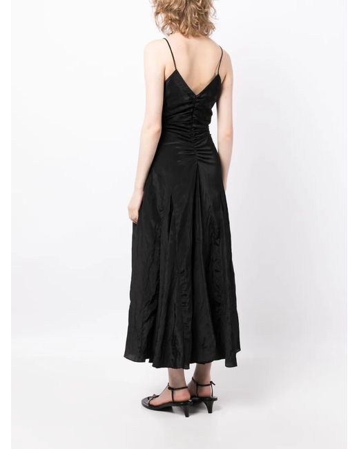 Rejina Pyo Black Gathered-Detail Sleeveless Dress