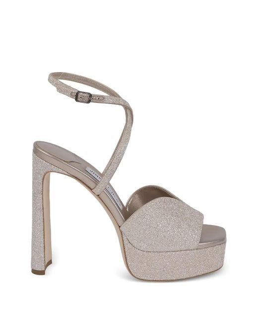 Jimmy Choo Metallic Glitter Platform Sandals