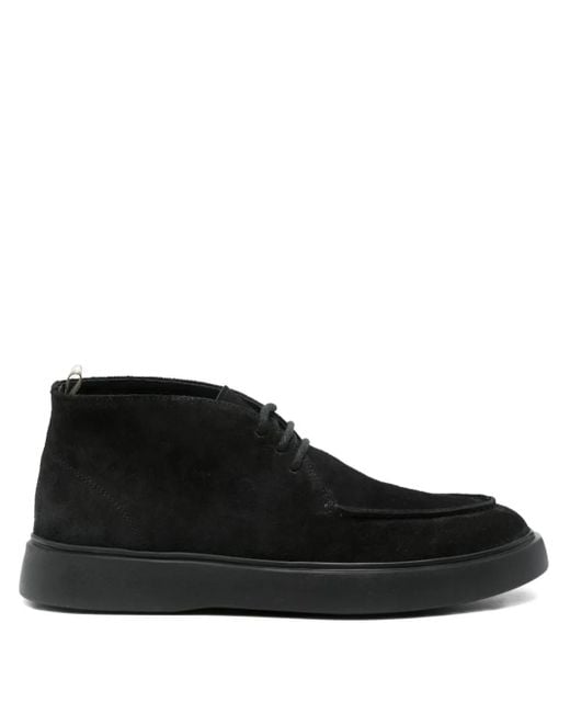 メンズ Officine Creative レースアップ スエードブーツ Black