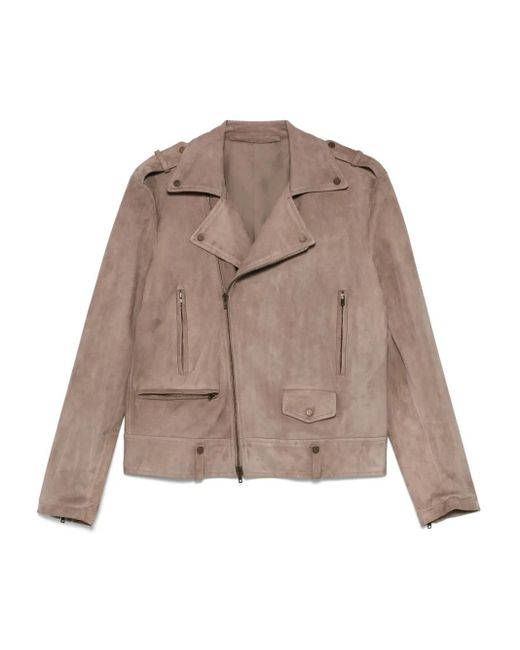 アウターその他 SALVATORE SANTORO Women Outer S25SANTD48037DCAM SAND Beige Salvatore Santoro Sude Biker Jacket in Brown for Men | Lyst