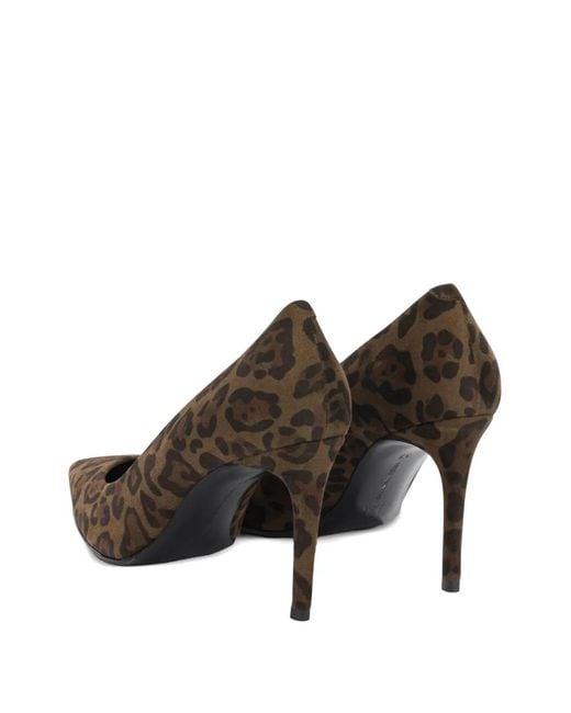 Sergio Levantesi Brown Leopard-Pattern Pumps