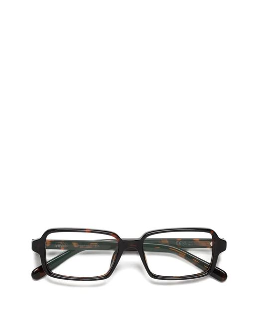 MM6 by Maison Margiela White Tortoiseshell-Effect Rectangle-Frame Glasses