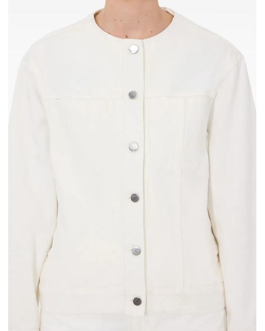 Loulou de Saison White Rima Patch-Pocket Jacket