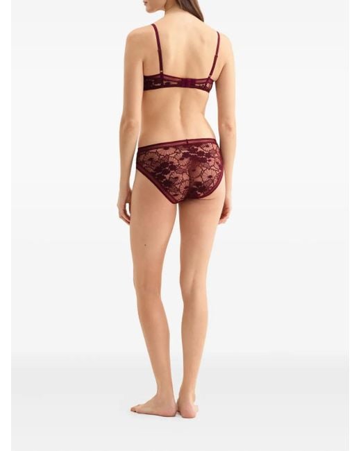 Eres Pink Mielée Slip Mit Blumenspitze