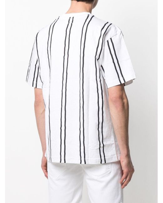 Chinatown Market Stripe Print Short-sleeved T-shirt in White for Men ...