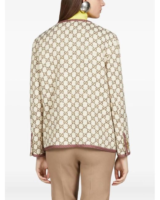 Gucci Brown GG Tweed Jacket