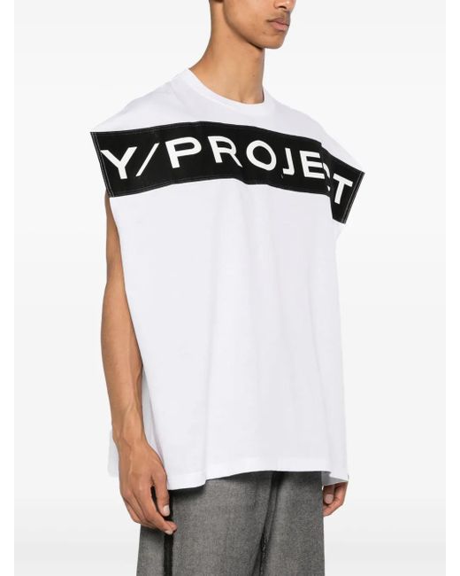 Y. Project Black Logo-Print Cotton Tank Top